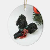 Poodle Hund Keramik Ornament (Links)