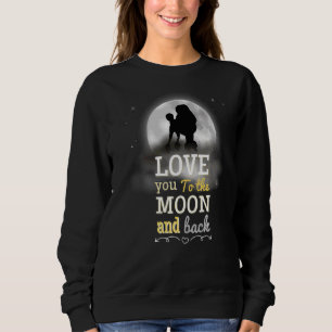Poodle Hund Liebe zum Mond Sweatshirt