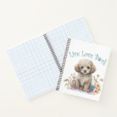 Poodle Hund Mama Floral Notizblock (Innenseite)