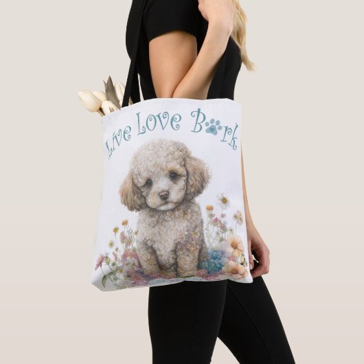 Poodle Hund Mama Floral Tasche (Von Nahem)