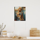 Poodle Hund mit dem Bad Matte Poster (Küche)