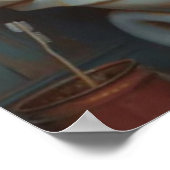 Poodle Hund mit dem Bad Matte Poster (Ecke)