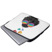 Poodle Hund mit Herzchen Valentinstag Laptopschutzhülle (Vorne Knopf)