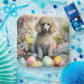 Poodle Hund mit Ostereiern Urlaub Pappteller (Party)