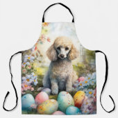 Poodle Hund mit Ostereiern Urlaub Schürze (Vorderseite)