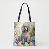 Poodle Hund mit Ostereiern Urlaub Tasche (Vorderseite)