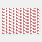Poodle Hund Niedliche Silhouette Rot Merry Woofmas Geschenkpapier Set (Vorderseite 3)