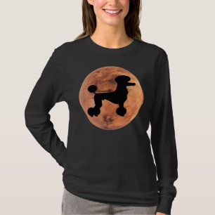 Poodle Hund Silhouette in Mars Poodle Lover T-Shirt