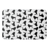 Poodle Hund Silhouetten CUSTOM HINTERGRUNDFARBE Badematte (Vorderseite)