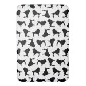 Poodle Hund Silhouetten CUSTOM HINTERGRUNDFARBE Badematte (Vorderseite Vertikal)