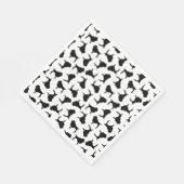 Poodle Hund Silhouetten CUSTOM HINTERGRUNDFARBE Serviette (Ecke)