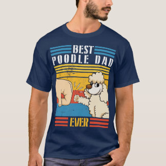 Poodle Hund und Daddy Hand, um den besten Poodle V T-Shirt