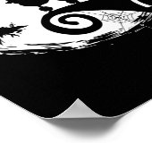 Poodle Hund und Mond Halloween Kostüm Hund Lover F Poster (Ecke)