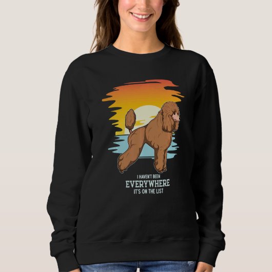 Poodle Hund Vintag 9 Sweatshirt (Vorderseite)