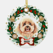 Poodle Hund Weihnachten Keks Tod Keramik Ornament (Vorne)