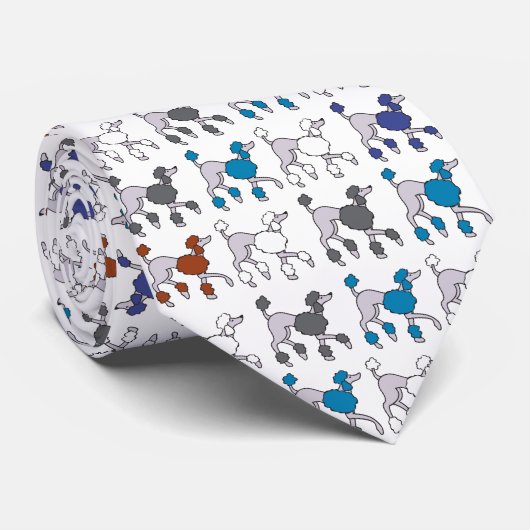 POODLE Hund Welpe Vater Rasse mehrfarbig Krawatte (Gerollt)