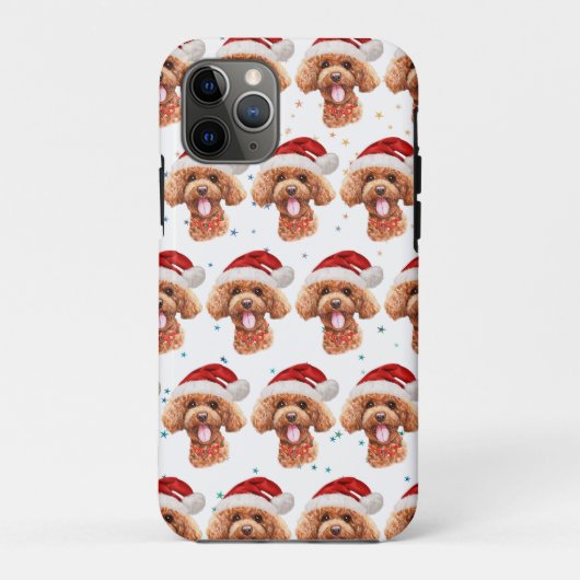 Poodle Hund züchten Weihnachtsstars Case-Mate iPhone Hülle (Rückseite)