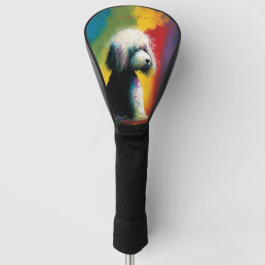 Poodle Hund - Zusammensetzung 003 Golf Headcover (Vorderseite)