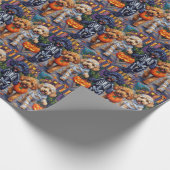 Poodle Hunde Trick-oder-Treating Halloween Kostüme Geschenkpapier (Ecke)