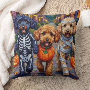 Poodle Hunde Trick-oder-Treating Halloween Kostüme Kissen