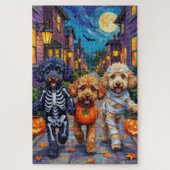 Poodle Hunde Trick-oder-Treating Halloween Kostüme Puzzle (Vertikal)