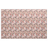 Poodle-Hunde Vintage Blumen pink Stoff (Fat Quarter (45,7 x 55,9 cm))