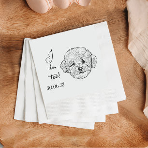 Poodle I do to Dog Custom Cocktail Napkin Serviette