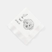 Poodle I do to Dog Custom Cocktail Napkin Serviette (Ecke)