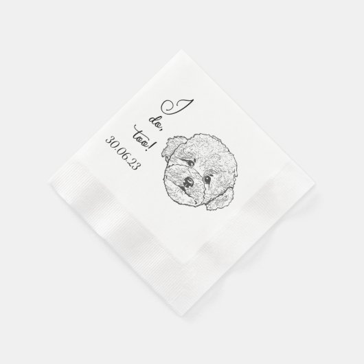 Poodle I do to Dog Custom Cocktail Napkin Serviette (Ecke)