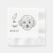 Poodle I do to Dog Custom Cocktail Napkin Serviette (Vorderseite)