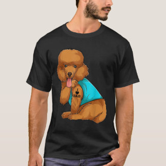Poodle I Liebe Vater Tattoo Bekleidung, Hund Vater T-Shirt