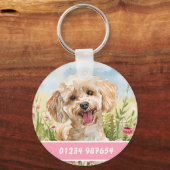 Poodle ID Tag – Add Name & Contact Schlüsselanhänger (Rückseite)