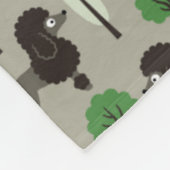 Poodle im Park Fleecedecke (Ecke)
