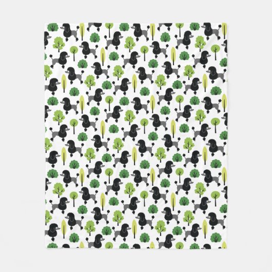 Poodle im Park Fleecedecke (Vorderseite)