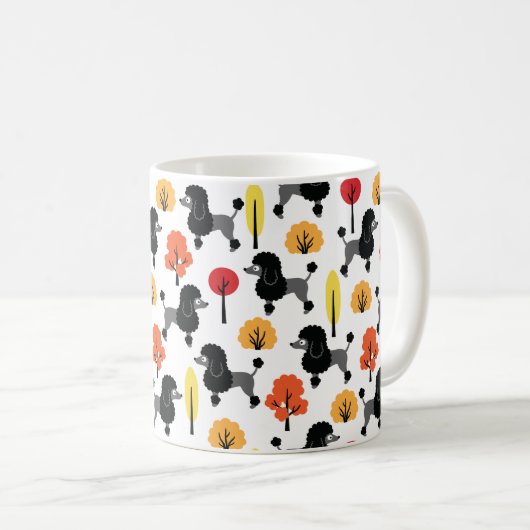 Poodle im Park Kaffeetasse (VorderseiteRechts)