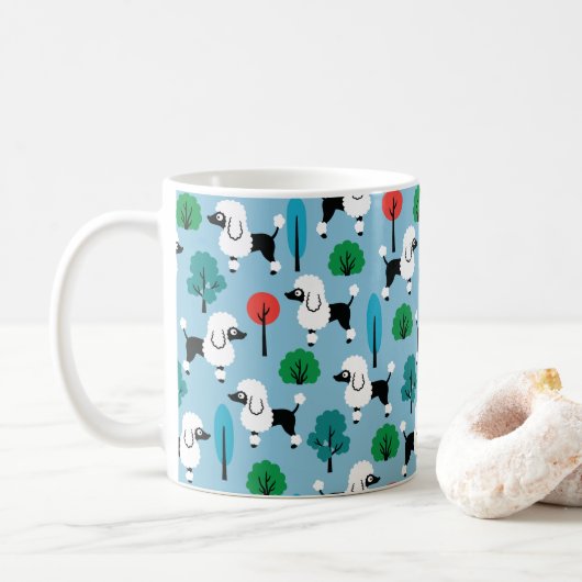 Poodle im Park Kaffeetasse (Mit Donut)