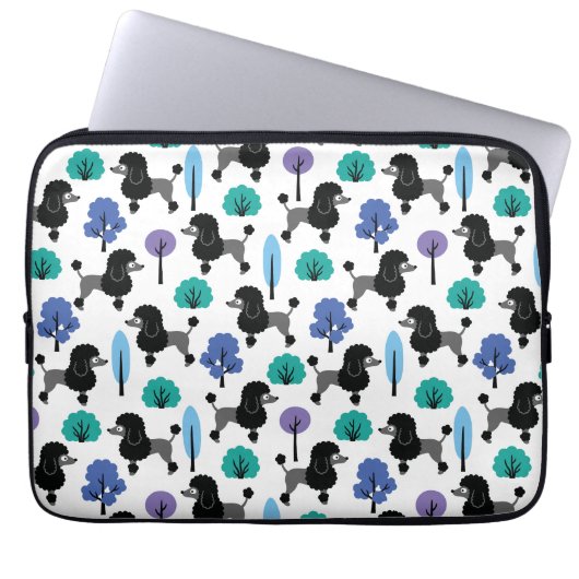Poodle im Park Laptopschutzhülle (Vorderseite)