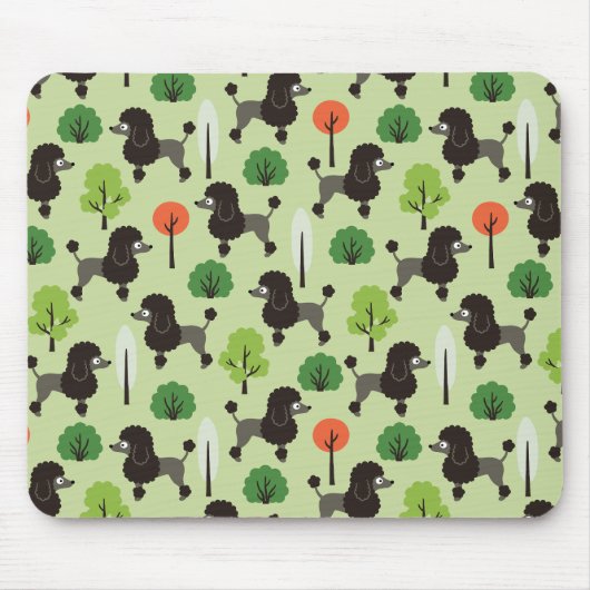 Poodle im Park Mousepad (Vorne)