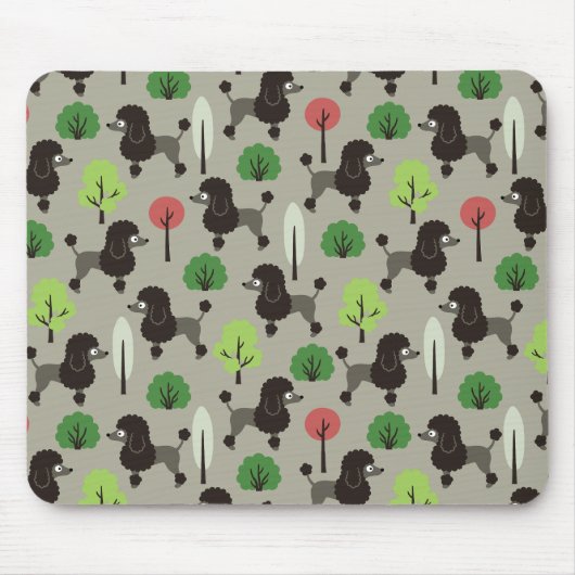Poodle im Park Mousepad (Vorne)