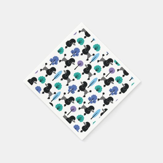 Poodle im Park Serviette (Ecke)