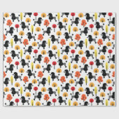 Poodle im Park Wrapping Paper Geschenkpapier (Flach)