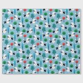 Poodle im Park Wrapping Paper Geschenkpapier (Flach)