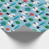 Poodle im Park Wrapping Paper Geschenkpapier (Ecke)