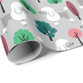 Poodle im Park Wrapping Paper Geschenkpapier (Rolleneckpunkt)