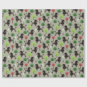 Poodle im Park Wrapping Paper Geschenkpapier (Flach)