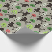 Poodle im Park Wrapping Paper Geschenkpapier (Ecke)
