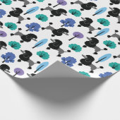 Poodle im Park Wrapping Paper Geschenkpapier (Ecke)