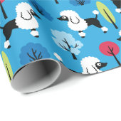 Poodle im Park Wrapping Paper Geschenkpapier (Rolleneckpunkt)