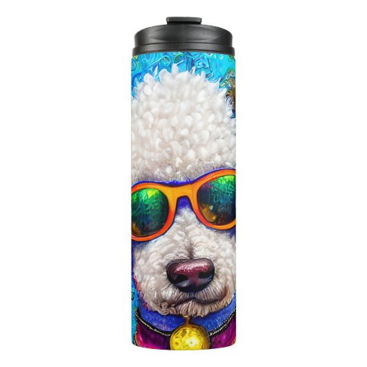 Poodle im Stil Thermosbecher (Vorderseite)