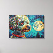 POODLE IM WELTALL-2 LEINWANDDRUCK (Vorderseite)